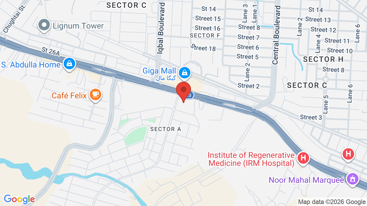 Map showing the location of Zeta Mall Apartments & Residences